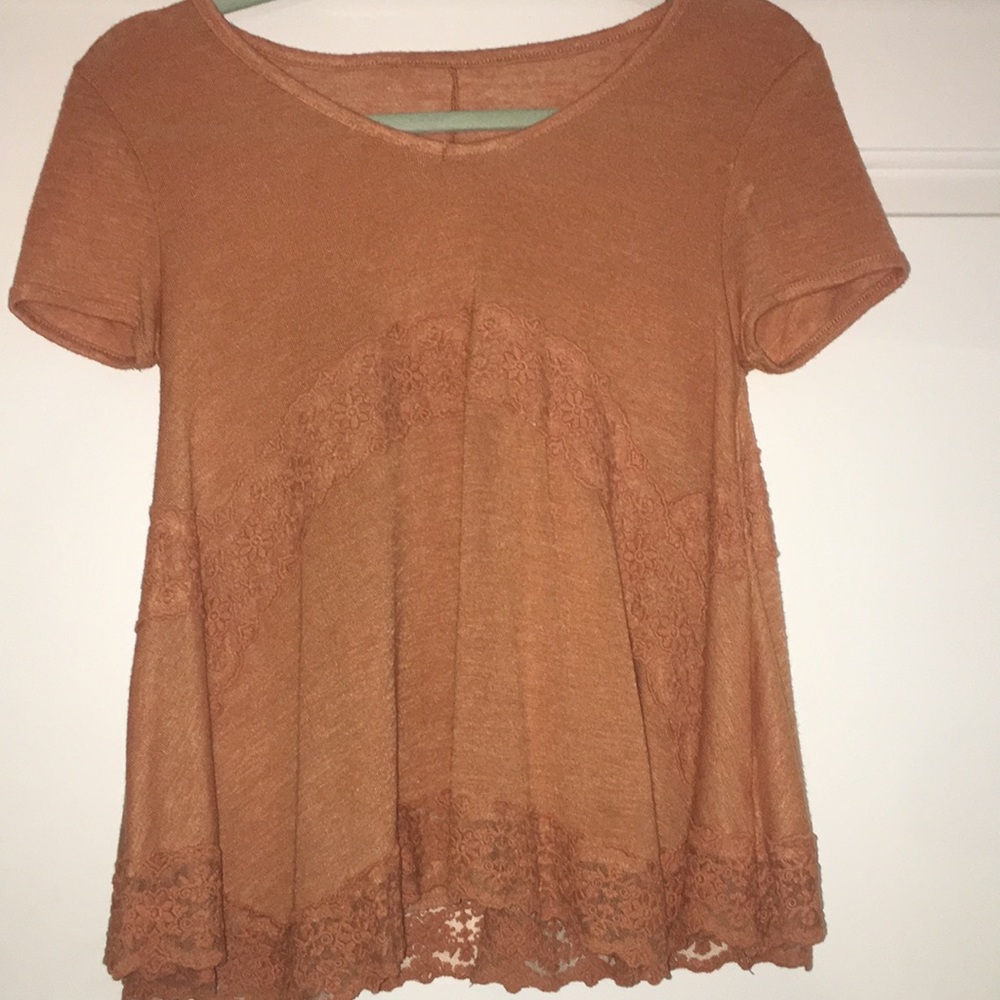 oranges lace blouse